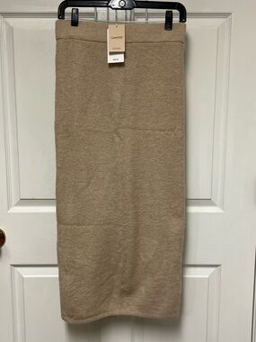 MNG by MANGO Sustainable Women's Camel Knit Pencil Skirt